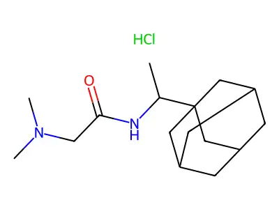 N-[1-(Adamantan-1-YL)ethyl]-2-(dimethylamino)acetamide hydrochloride structure