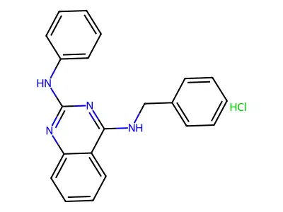 N4-benzyl-N2-phenylquinazoline-2,4-diamine hydrochloride structure