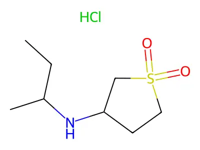 N-(sec-Butyl)tetrahydrothiophen-3-amine 1,1-dioxide hydrochloride structure