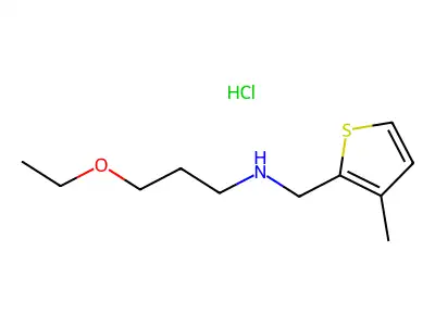 (3-Ethoxy-propyl)-(3-methyl-thiophen-2-ylmethyl)-amine hydrochloride structure