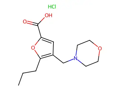 4-Morpholin-4-ylmethyl-5-propyl-furan-2-carboxylic acid hydrochloride structure