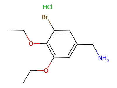 3-Bromo-4,5-diethoxy-benzylamine hydrochloride structure