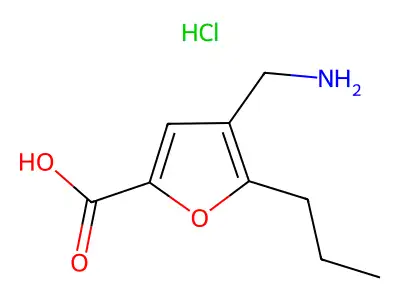 4-Aminomethyl-5-propyl-furan-2-carboxylic acid hydrochloride structure