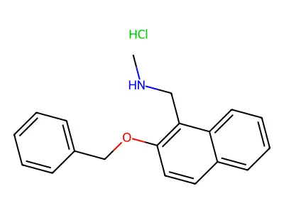 1-(2-(benzyloxy)naphthalen-1-yl)-N-methylmethanamine hydrochloride structure