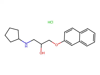 1-(Cyclopentylamino)-3-(naphthalen-2-yloxy)propan-2-ol hydrochloride structure