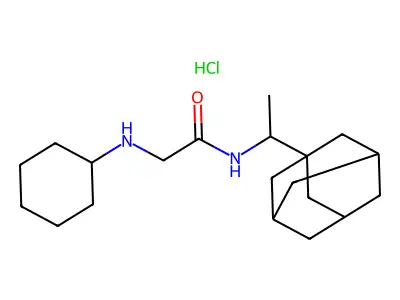 N-[1-(Adamantan-1-YL)ethyl]-2-(cyclohexylamino)acetamide hydrochloride structure