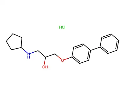 1-(4-Biphenylyloxy)-3-(cyclopentylamino)-2-propanol hydrochloride structure
