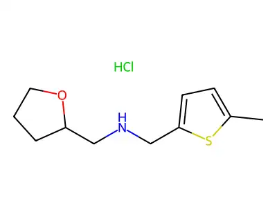 (5-Methyl-thiophen-2-ylmethyl)-(tetrahydro-furan-2-ylmethyl)-amine hydrochloride structure