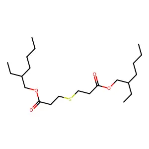 Propanoic acid, 3,3'-thiobis-, 1,1'-bis(2-ethylhexyl) ester structure