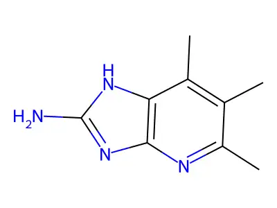 1H-Imidazo(4,5-b)pyridin-2-amine, trimethyl- structure
