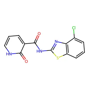 N-(4-chloro-1,3-benzothiazol-2-yl)-2-oxo-1H-pyridine-3-carboxamide structure