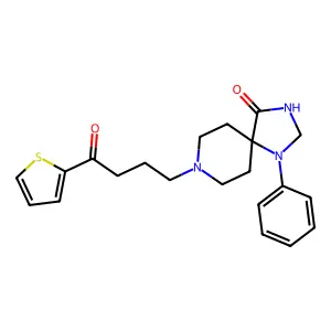 8-(4-Oxo-4-(2-thienyl)butyl)-1-phenyl-1,3,8-triazaspiro(4.5)decan-4-one structure