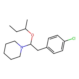 1-[2-(4-Chlorophenyl)-1-(1-methylpropoxy)ethyl]piperidine structure