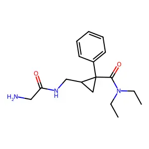 Cyclopropanecarboxamide, N,N-diethyl-2-((glycylamino)methyl)-1-phenyl-, (Z)- structure