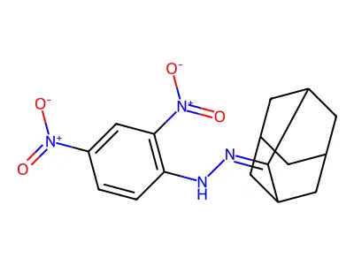(Adamantan-2-ylideneazamethyl)(2,4-dinitrophenyl)amine structure