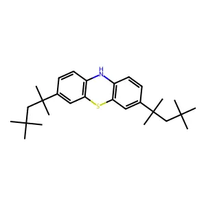 3,7-bis(1,1,3,3-tetramethylbutyl)-10H-phenothiazine structure