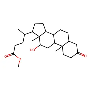Methyl 12alpha-hydroxy-3-oxo-5beta-cholan-24-oate structure