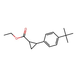 Ethyl 2-(4-tert-butylphenyl)cyclopropanecarboxylate structure