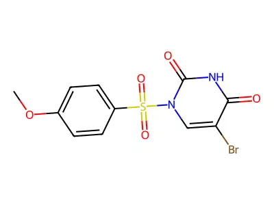 2,4(1H,3H)-Pyrimidinedione, 5-bromo-1-((4-methoxyphenyl)sulfonyl)- structure