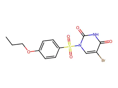 2,4(1H,3H)-Pyrimidinedione, 5-bromo-1-((4-propoxyphenyl)sulfonyl)- structure