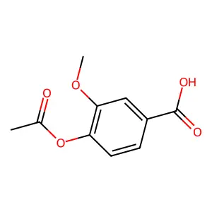 Benzoic acid, 4-(acetyloxy)-3-methoxy- structure