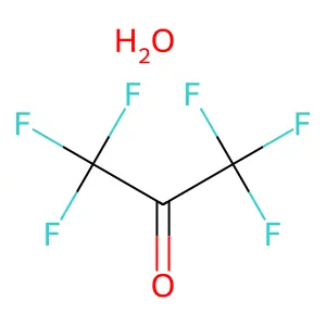 Hexafluoroacetone monohydrate structure
