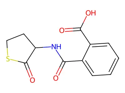 Benzoic acid, 2-(((2-oxotetrahydro-3-thienyl)amino)carbonyl)-, (+-)- structure
