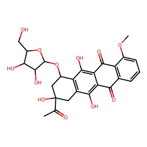 7-O-Ribofuranosyldaunomycinone structure