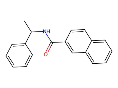 2-Naphthalenecarboxamide, N-(1-phenylethyl)- structure