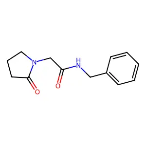 1-Pyrrolidineacetamide, 2-oxo-N-(phenylmethyl)- structure