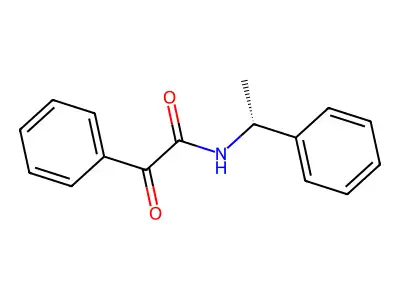 2-oxo-2-phenyl-N-(1-phenylethyl)acetamide structure