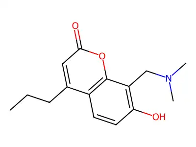 8-[(dimethylamino)methyl]-7-hydroxy-4-propyl-2H-chromen-2-one structure