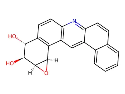 anti-Dibenz(a,j)acridine-3,4-diol-1,2-epoxide structure