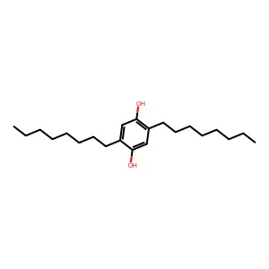 1,4-Benzenediol, 2,5-dioctyl- structure