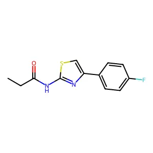 N-[4-(4-fluorophenyl)-1,3-thiazol-2-yl]propanamide structure