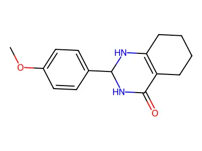 4(1H)-Quinazolinone, 2,3,5,6,7,8-hexahydro-2-(4-methoxyphenyl)- structure