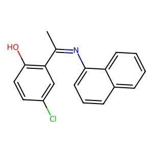 4-Chloro-2-(1-(naphthalen-1-ylimino)ethyl)phenol structure