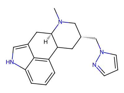 Ergoline, 6-methyl-8-((H-pyrazol-1-yl)methyl)-, (8-beta)- structure