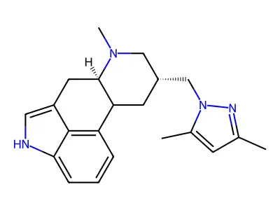 Ergoline, 8-((3,5-dimethyl-1H-pyrazol-1-yl)methyl)-6-methyl-, (8-beta)- structure