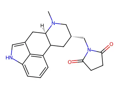 2,5-Pyrrolidinedione, 1-(((8-beta)-6-methylergolin-8-yl)methyl)- structure