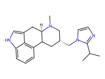 Ergoline, 6-methyl-8-((2-(1-methylethyl)-1H-imidazol-1-yl)methyl)-, (8-beta)- structure