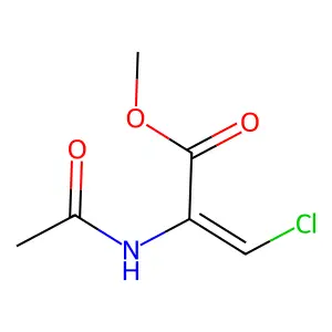 2-Propenoic acid, 2-(acetylamino)-3-chloro-, methyl ester structure
