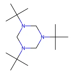 1,3,5-Tris(1,1-dimethylethyl)hexahydro-1,3,5-triazine structure