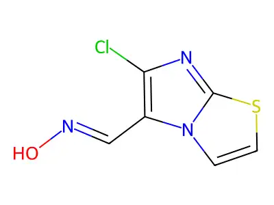 6-Chloroimidazo(2,1-b)thiazole-5-carboxaldehyde oxime structure