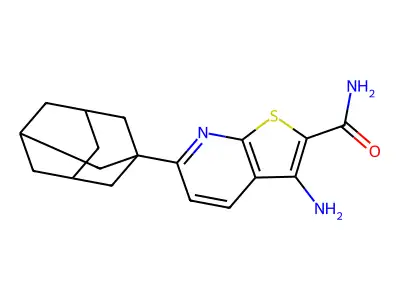 6-(1-Adamantyl)-3-aminothieno[2,3-b]pyridine-2-carboxamide structure