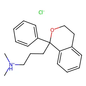 1-Isochromanpropylamine, N,N-dimethyl-1-phenyl-, hydrochloride structure