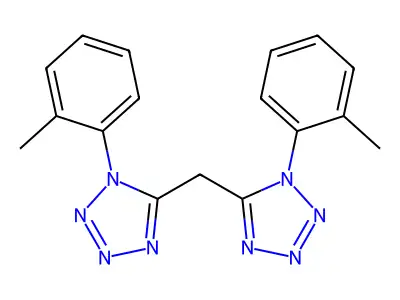 1H-Tetrazole, 5,5'-methylenebis[1-(2-methylphenyl)- structure