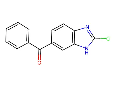(2-chloro-3H-benzimidazol-5-yl)-phenylmethanone structure