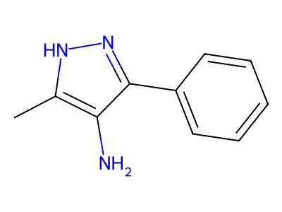 3-methyl-5-phenyl-1H-pyrazol-4-amine structure