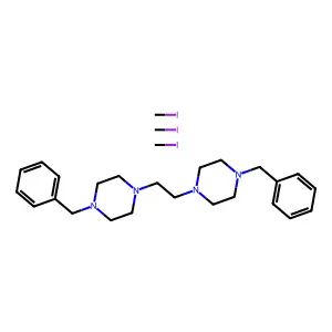 Piperazine, 1,1'-ethylenebis(4-benzyl-, trimethiodide structure